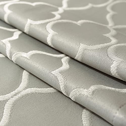 Jacquard Tablecloth Flower Pattern Polyester Table Cloth Spill Proof Dust-Proof Wrinkle Resistant Table Cover For Kitchen Dining Tabletop Decoration (Rectangle/Oblong, 60" X 84" (6-8 Seats),Gray) #TOP3