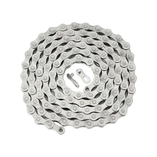 SHAWZK 11 Speed Bike Chain,Suitable for Road Bicycles,Mountain Bike Accessories,Full Silver Plating,116 Links,Compatible with Shimano/SRAM Mountain, Road Bike