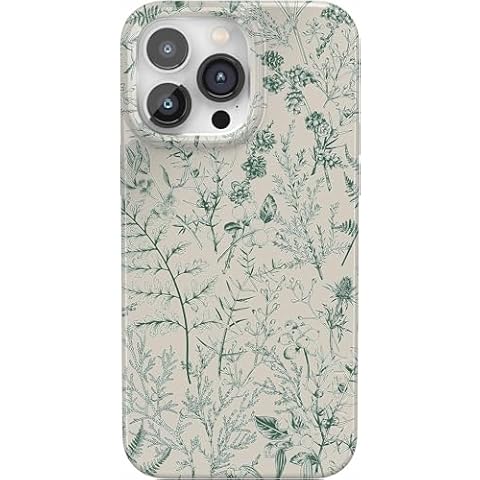 Casely iPhone 14 Pro Max Case | Sage Garden | Green Floral Phone Case | Compatible with MagSafe Cover