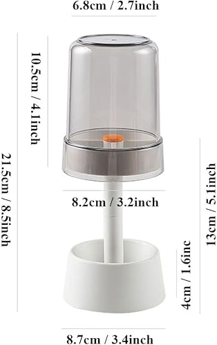 Miniatura 4 de Soporte para cepillos de dientes con tazacubierta contiene 3 ranuras compatible con cepillos de dientes convencionales puede almacenar pasta de