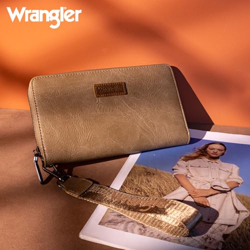 Wrangler Womens Wallet Wristlet Long Purse Designer Clutch Large Capacity Credit Card Holder for Women Men - image 2