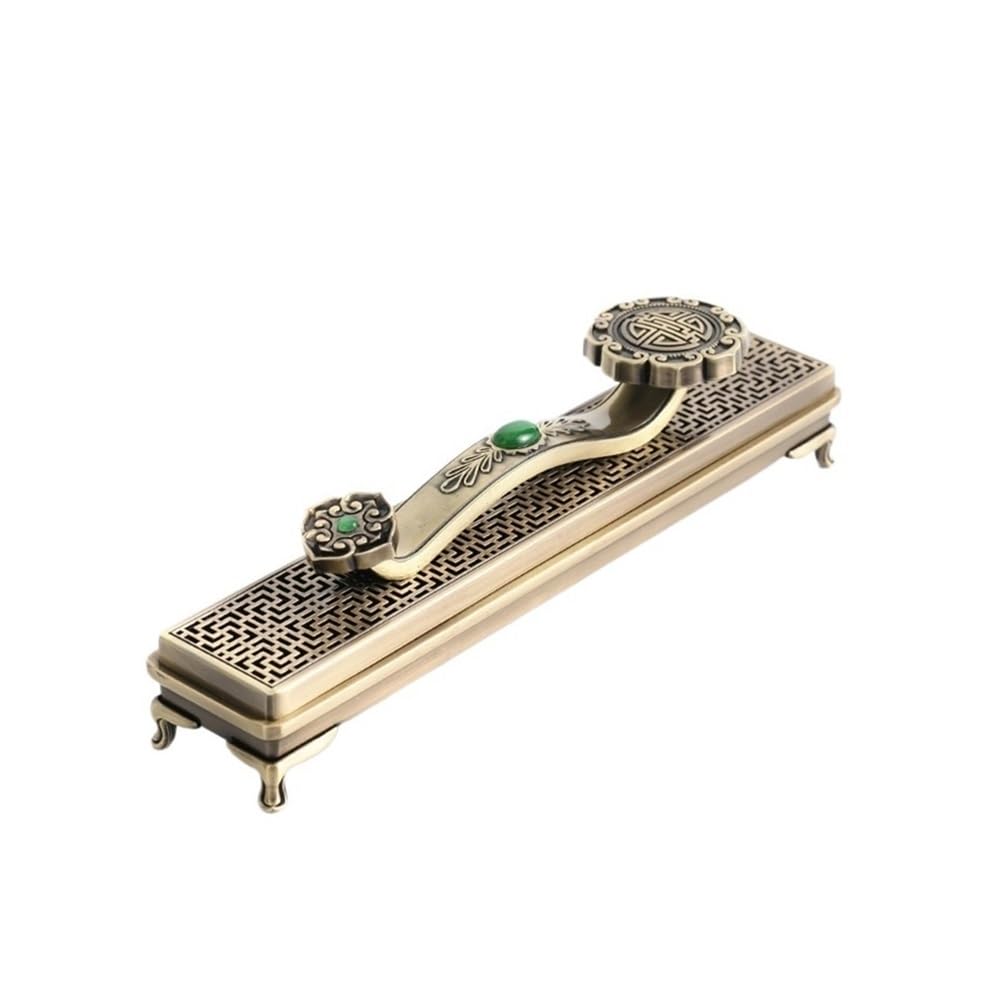 Incense Holder, Retro Alloy Incense Burner Home Decoration Ornament Holder For Meditation Yoga Spa(Gold)