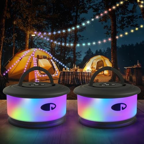 2-Pack RGB Camping String Lights