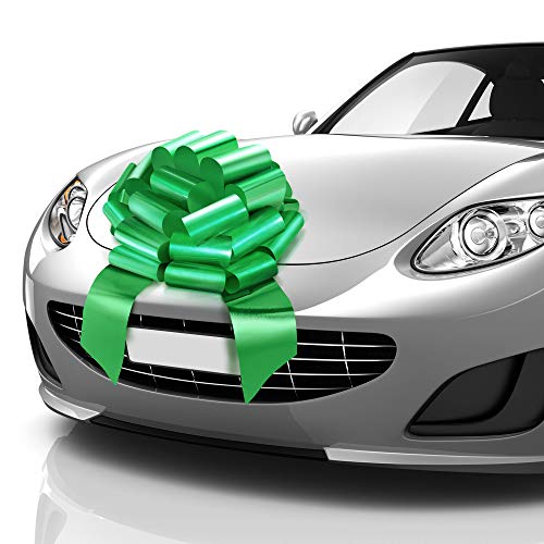 Big Car Bow - 18" Green Giant Round Bow for Birthday, Christmas, Gift