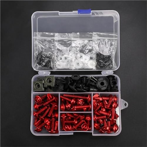 Kit De Tornillos Carenado Para Motocicleta Clips Sujeción Tornillo Para Honda CBR600RR CBR 600RR Juego Completo Tuercas Aleación(Red7)