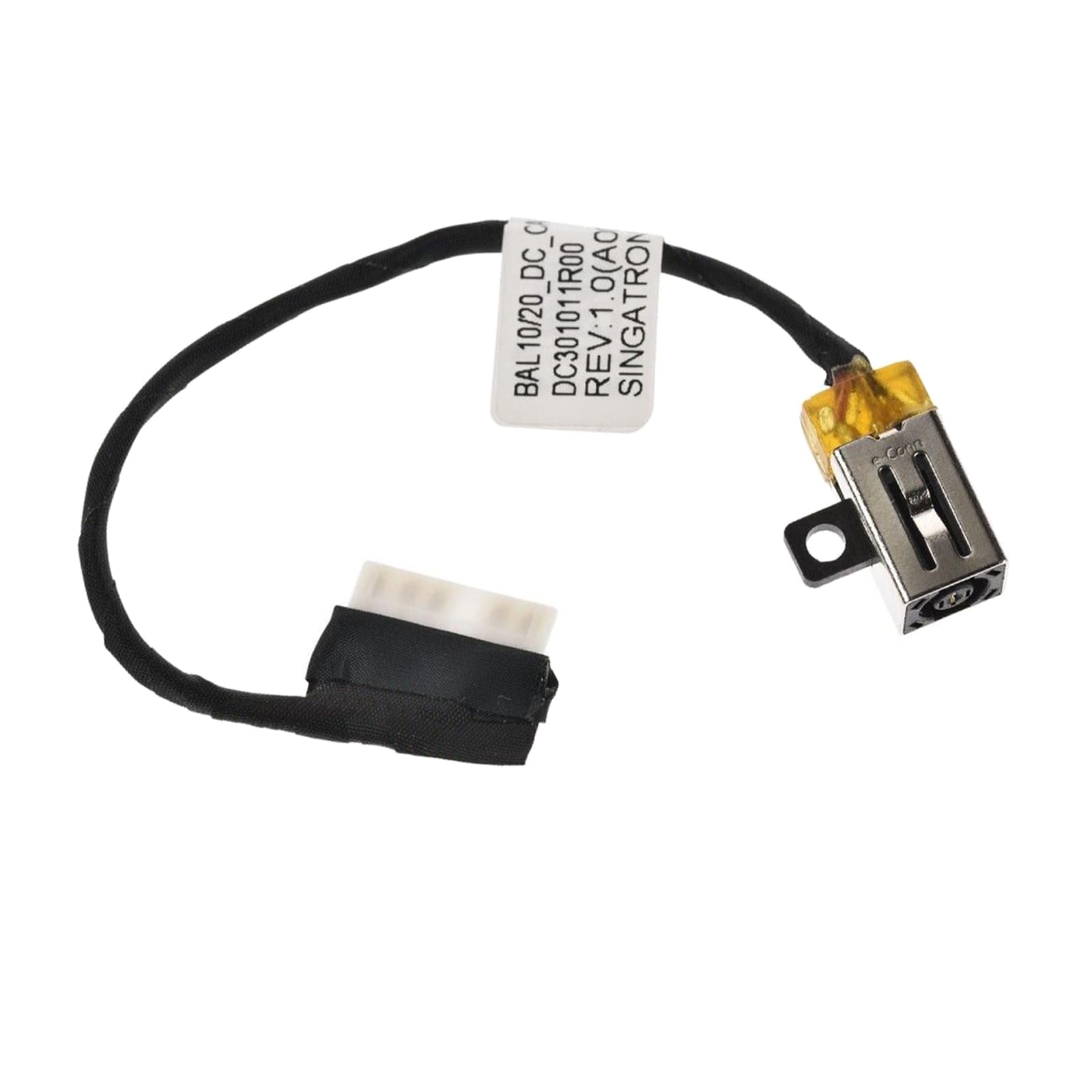 CONECTOR DE ALIMENTACION DC 2.1MM CON HEBILLA CABLE DE 15CM (MACHO