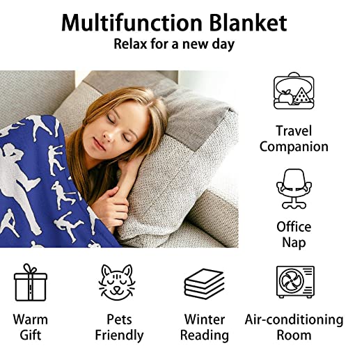 Baseball Throw Blanket for Baby - 30x40 Inches Lap Size - Soft Fluffy Cozy Blankets Gift - Blue Sports Blanket Throws for Couch, Work