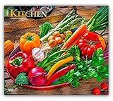 Kitchen | 2026 14 x 24 Inch (Hanging) Monthly Deluxe Wall Calendar | Foil Stamped Cover | Plastic-Free | BrownTrout | Cooking Home