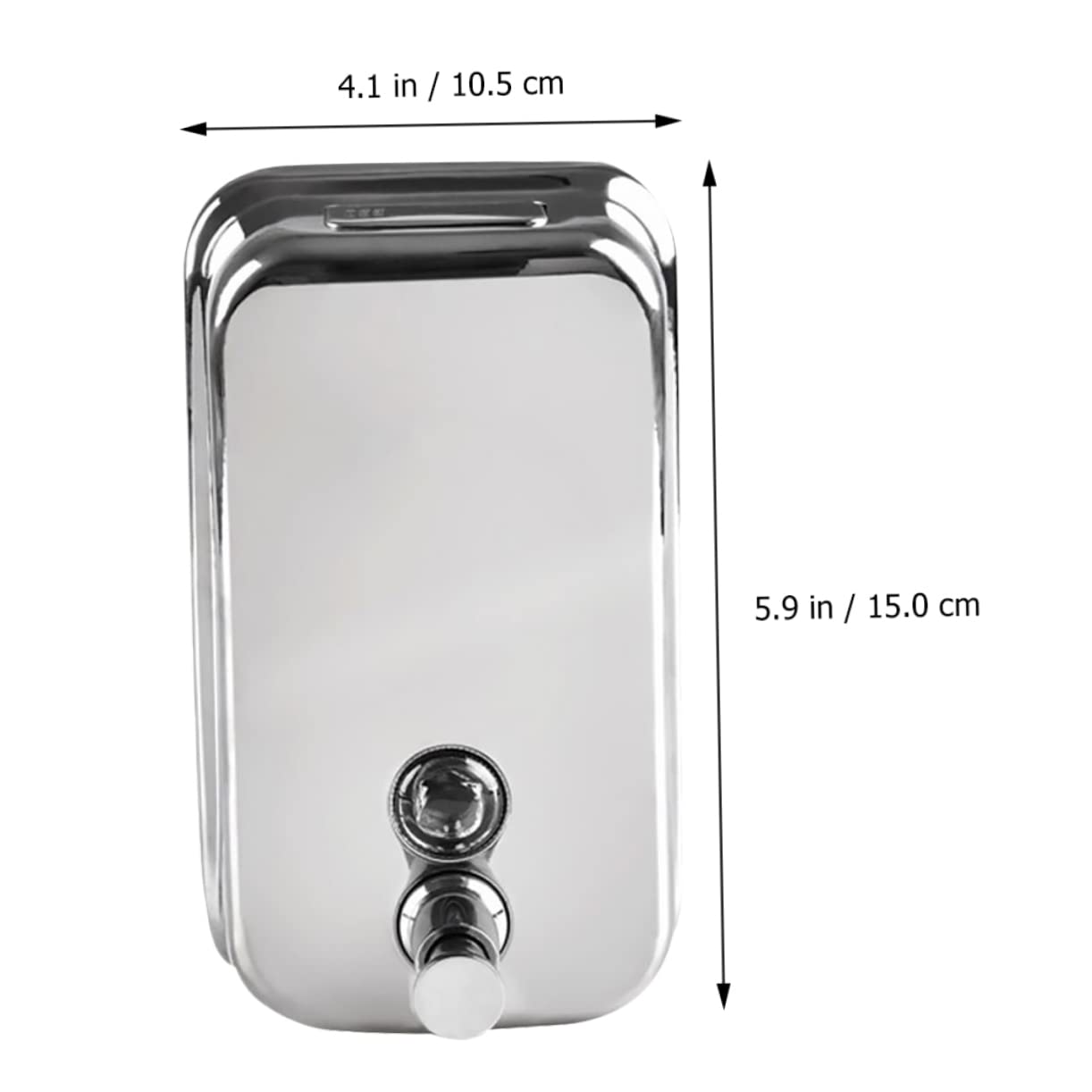 VICASKY Bathroom Soap Dispenser Wall Mounted Large Soap Bottle Easy Push-Button Sturdy Stainless Steel Space-Saving Suitable for Home Hotel