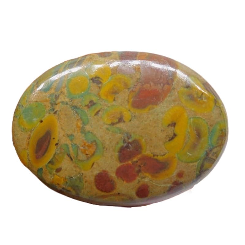 Gemme jaspe fruit de forme ovale 46x33mm pour la fabrication de bijoux