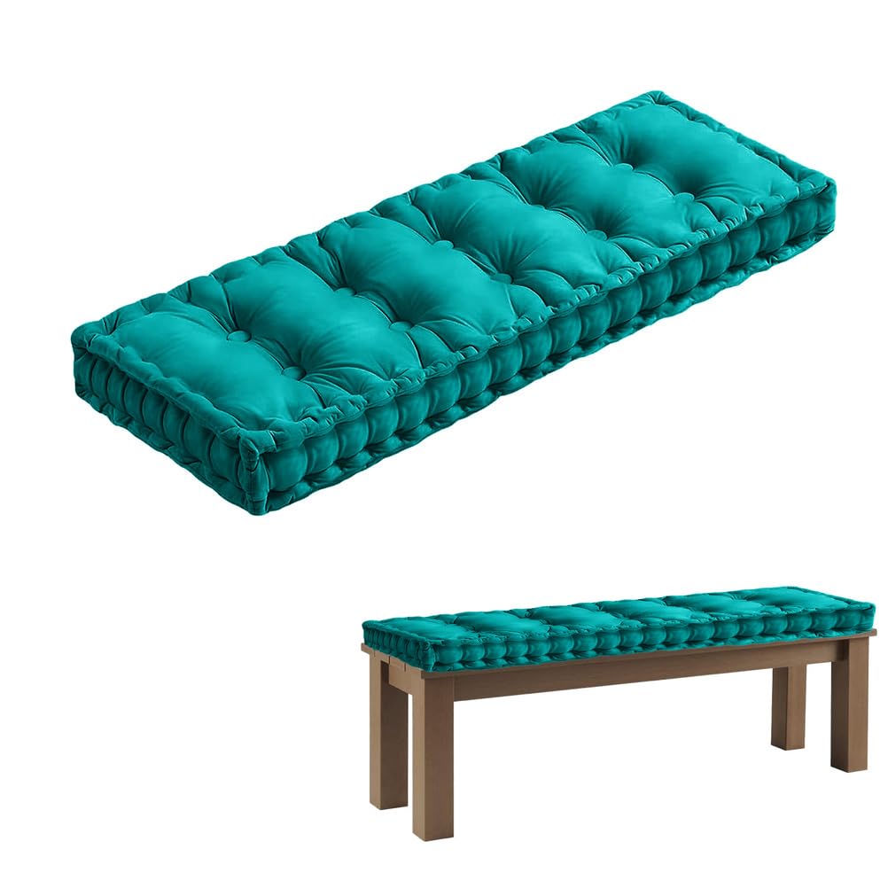 Cojín para interiores y exteriores de 10 cm para banco de jardín de 3 plazas