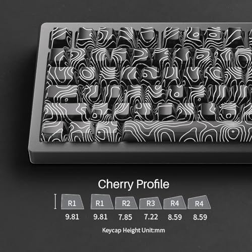 Image of MONSGEEK M1 V5 Aluminum Mechanical Keyboard 75% Topographic Theme Quick Release Gaming Keyboard with Knob, 8000 mAH RGB Hot-swappable Black Custom with Side-Printed Keycaps Pre lubed Piano Switch