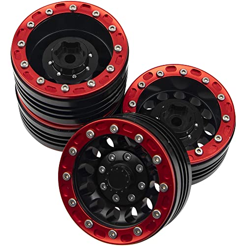 Roues en métal 1.9 Beadlock de haute précision pour crawler RC Traxxas et Axial