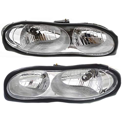 For Chevy Camaro Headlight Assembly 1998 99 00 01 2002 Pair Driver and Passenger Side CAPA Certified | GM2502211 | GM2503211 | 16525313