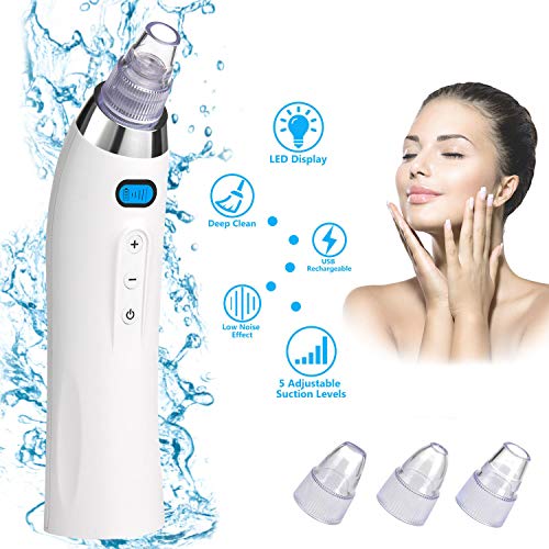 Blackhead Remover Blackhead Vacuum Rechargeable Pore Vacuum Blackhead Remover Vacuum Blackhead Vacuum Suction Remover for Comedone Acne Suction Tool for Facial Skin Beauty