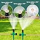 ISparbox 4 Paar Rasensprenger, Wassersprenger Einstellbar Automatische Bewässerungssystem, automatischer Garten-Wassersprinkler auf Stachelsockel, 360 Grad Große Flächenabdeckung für Rasen (Grün)