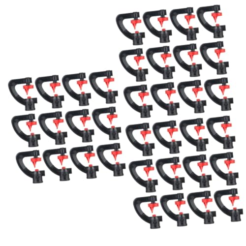 Mikikit 3sets for Garden Nozzles Plastic 180 Degree Sprinkler Sprinkle Evenly and Fine Water 20pcs*3