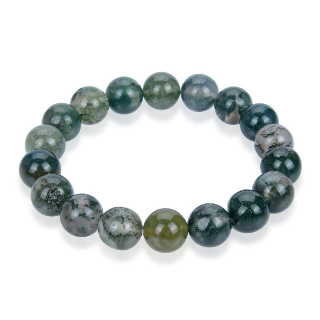 AdabeleNatural Gemstone Bracelet 7" 7.5" 8" 8.5 inch Stretchy Chakra 10mm (0.39") Beads Gems Stones Healing Crystal Quartz Jewelry Women Men Girls Birthday Gifts