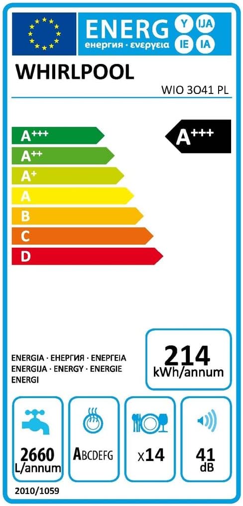 Lavastoviglie da 60 cm, 14 coperti, classe A+++ [Classe di efficienza energetica C]