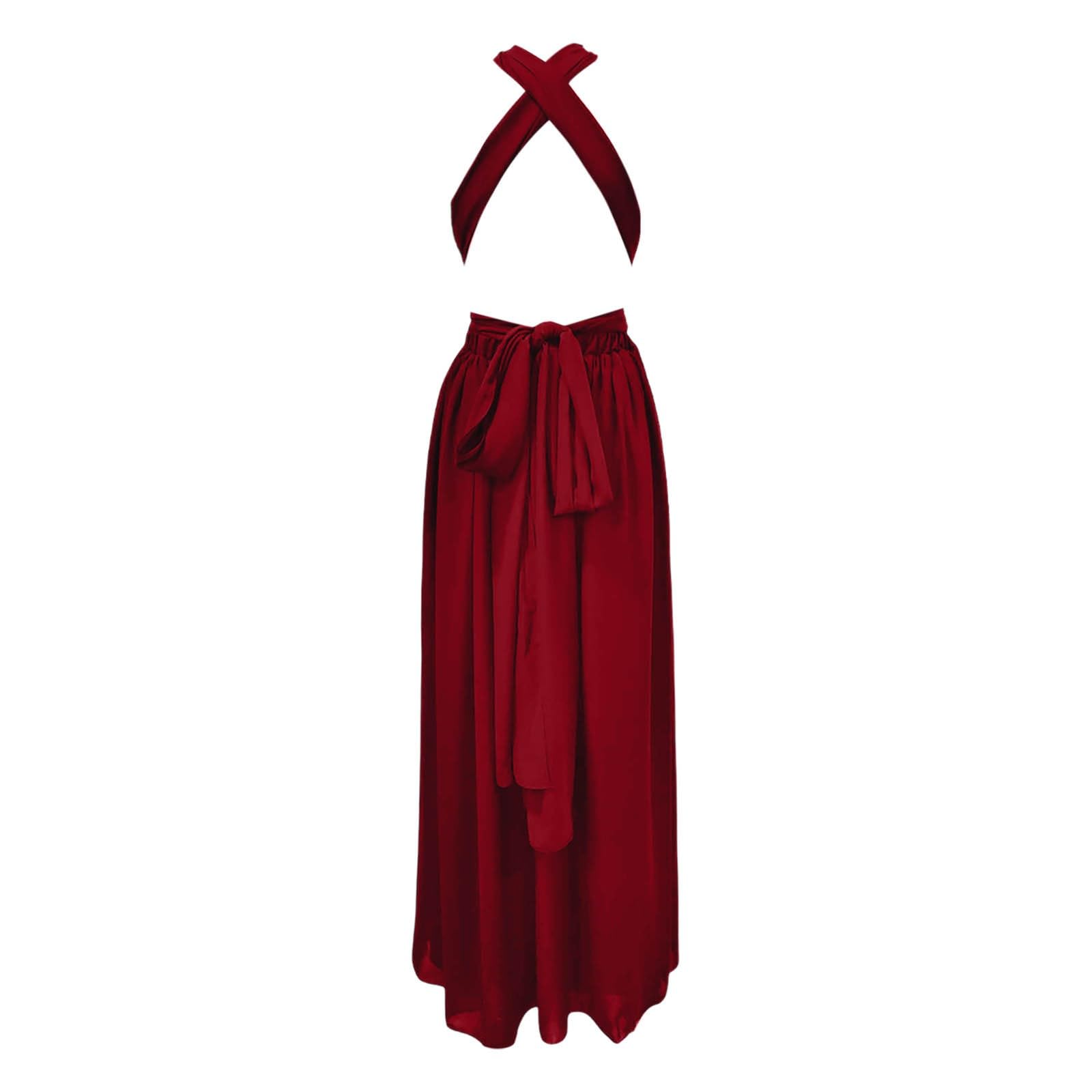 Sommerkleid Damen Neckholder Kleid Sommerkleider Midi Strandkleid Schwarz Hochzeitsgast Boho Weiß Midikleid Elegant Viskose Maxikleid Jerseykleid Sommer Knielang Baumwolle Kleider Lang Kurz Wein One S
