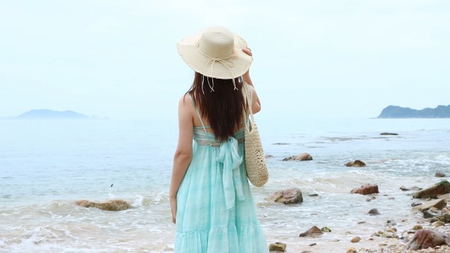 Bolso Tote de Paja para Playa Verano Mujer miniatura 7