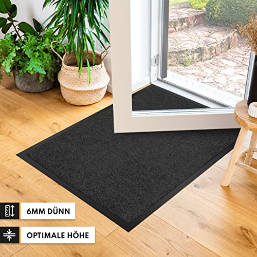 Gentle North Hochwertige Fußmatte anthrazit 40x60 groß für Innen & Außen - Schmutzfangmatte rutschfest, waschbar… – Bild 7