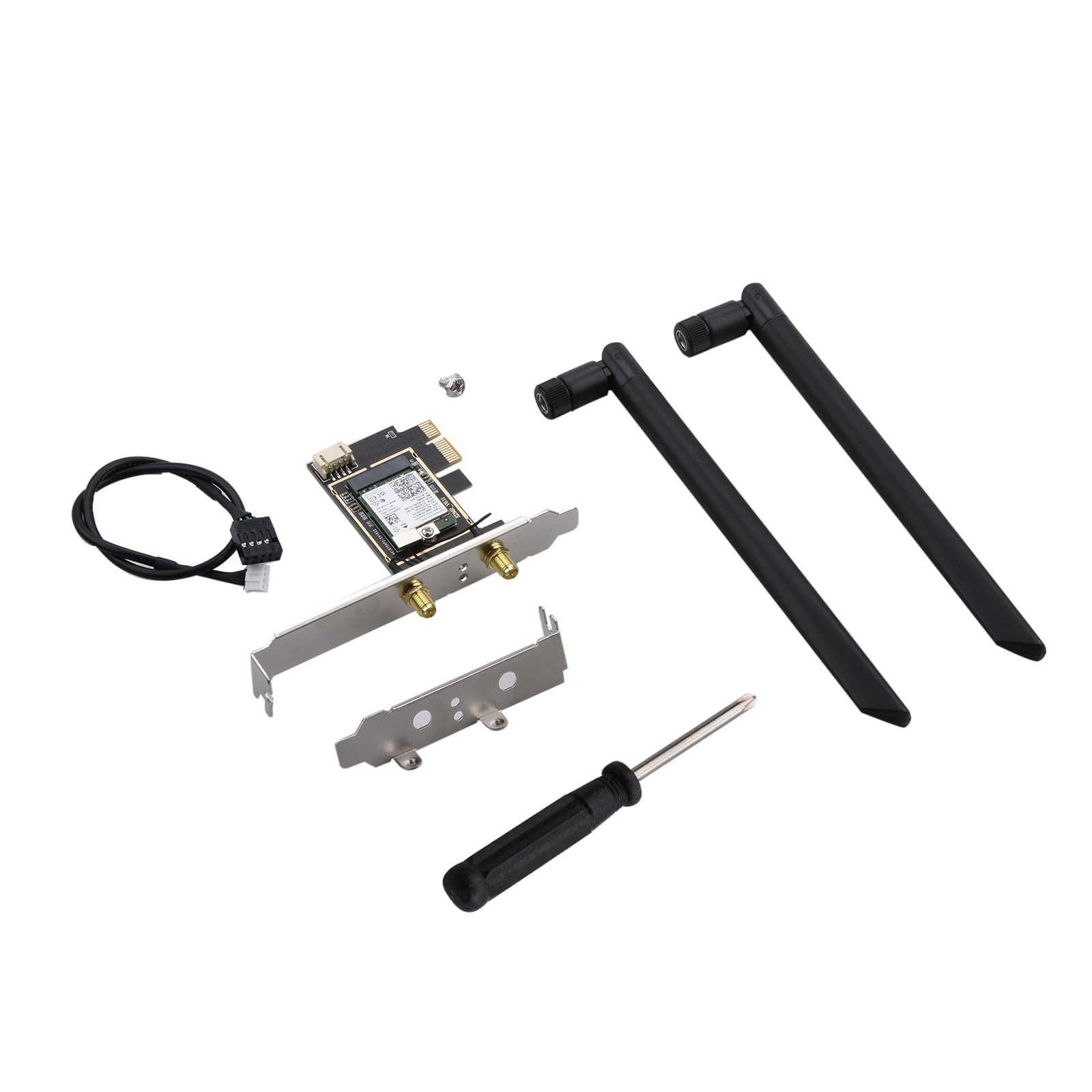 AX210 WiFi 6E PCIe bezprzewodowa karta WiFi, adapter Bluetooth 5.3, trójzakresowy 2,46 GHz/5,8 GHz/6 GHz, karta sieciowa do Win 11/10 64Bit