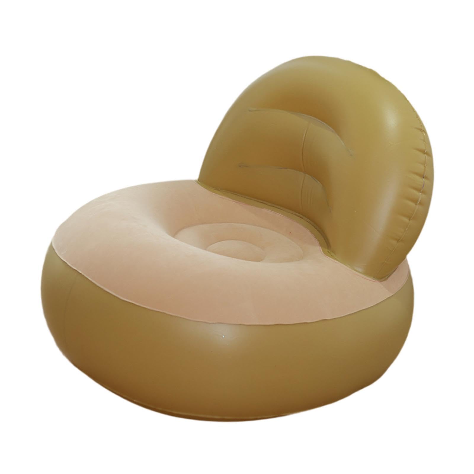 Inflatable Sofa PVC L Shaped Air Couch for Camping Outdoor Home Living Room Beige-image-26