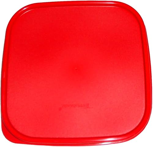 Tupperware Modular Mates - Sello de repuesto cuadrado con tapa roja solamente