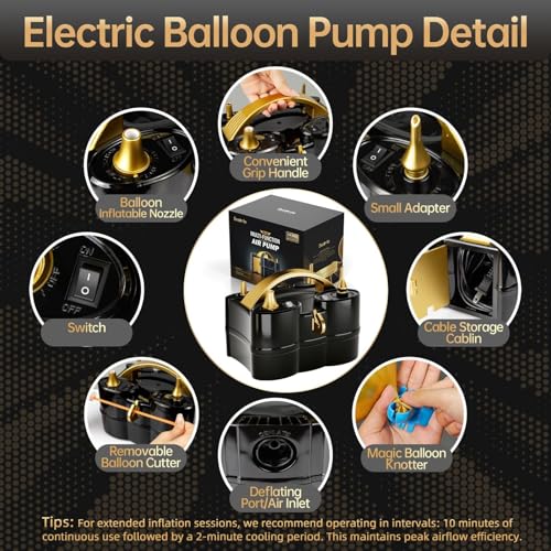 Image of Bezente 3-in-1 Air Balloon Pump Electric Inflator Blower Machine