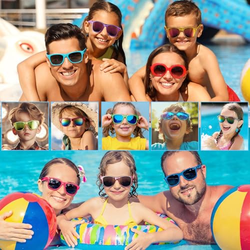 ZXNXZNX 16 Bulk Kids Sunglasses Party Favors for Toddler Boys Girls Age 3-8 - image 8