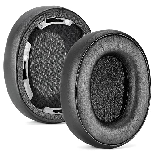 Almohadillas de repuesto SR50BT para auriculares, cubiertas de cuero proteico con espuma, compatibles con Audio-Technica ATH-SR50BT (Negro con hebilla) miniatura 5