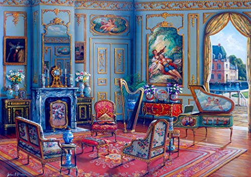 Bluebird Puzzle - The Music Room - Das Musikzimmer, 1000 Teile Puzzle - Musikzimmer in einem Schloss, mit antiken Instrumenten - Puzzle für Erwachsene
