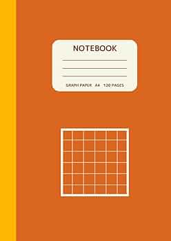 オレンジ　ノート カスタマイズ・名入れ 手帳用紙を使った方眼ノート・B6変型/EDiT