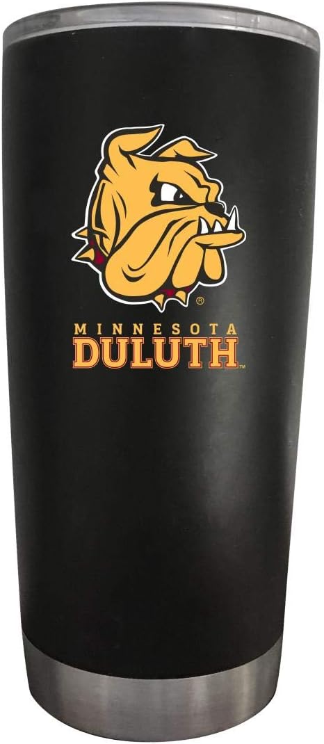 Minnesota Duluth Bulldogs 16 oz Black Insulated Stainless Steel Tumbler Glossy brushed finish Officially Licensed Collegiate Product