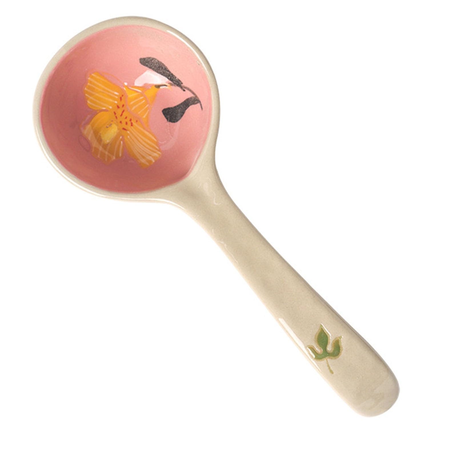 Cucchiaio da minestra da Cucina, mestolo for Salsa, mestolo da minestra retrò Grande Cucchiaio da minestra Manico Lungo Cucchiaio Cucina Creativa for la casa, Cucina(Pink)