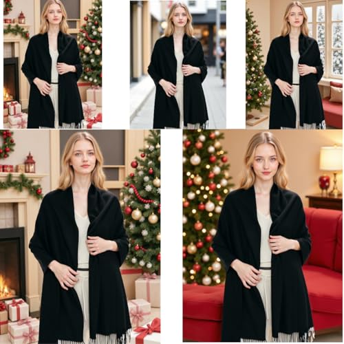 Cashmere - Feel Fringed Scarf 3 - Season Must - Have (Spring/Fall/Winter) All - Match Outfits, Holiday Gifting4