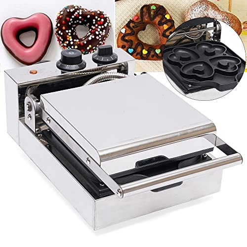 1200W Herzförmig Waffelautomat Donut Backform, Antihaftbeschichtet mit LED Leuchten Zeigen den Status der Heizung, für… – Bild 3