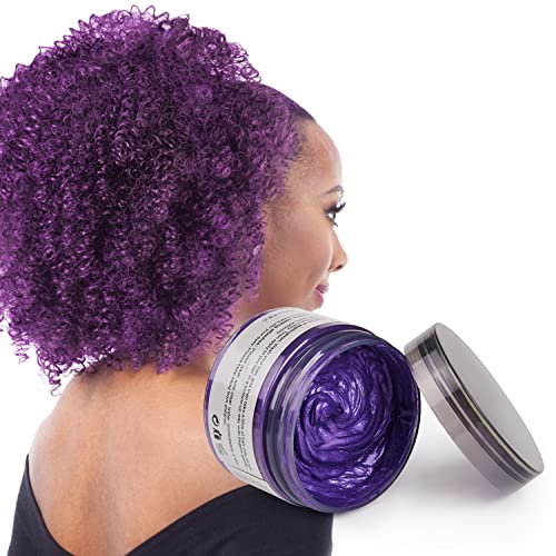 Hair Color Wax, Instant Purple Hair Wax 4.23 oz, Unisex Natu