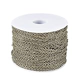 Material: la cadena de cable está hecha de hierro de buena calidad con chapado en bronce antiguo de larga duración, acabado sin plomo, fuerte y duradero, no es fácil de romper, y este material no es fácil de oxidar y erosivo.