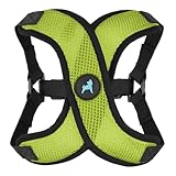 Gooby Comfort X Step in Lite Dog Harness - Choke Free, Escape Free with Light Breathable Mesh - Step in Dog Harness for Small and Medium Dogs - Quick Release Buckle, Metal D-Rings - Green, Medium