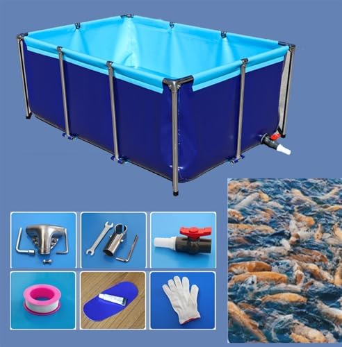 Portable Foldable Above Ground Water Storage Tank, Wear-Resistant Outdoor Pool with Drain Valve for Koi & Fish, Ideal for Garden Patio & Temporary Irrigation Solutions
