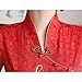 OULII Mujeres Cheongsam Chino Manga Corta Qipao Slim Rojo Vestido de Noche...