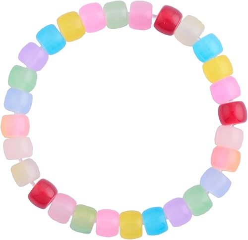 Miniatura 7 de Cuentas de vidrio para pulseras, kit de fabricación de joyas, 288 piezas de 0.236 x 0.315 pulgadas (0.236 x 0.315 in), surtido a granel,