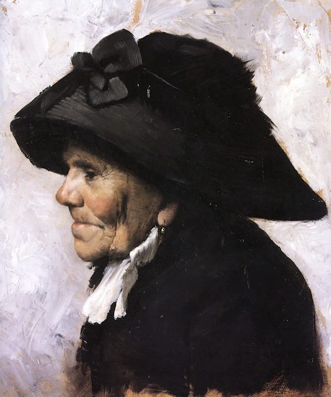Image Sur Toile Étude de la tête d'une vieille femme Geoffroy Déco Murale
