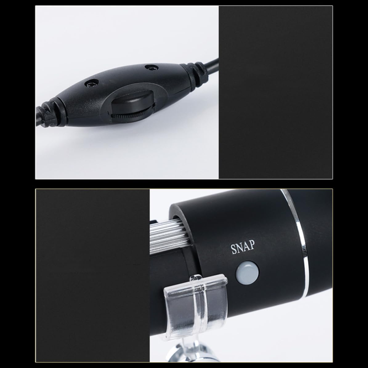 Yardenfun Microscopio Digital USB Portátil con Leds Ajustables y Soporte Adhesivo Compatible con Win XP Vista Inspección Electrónica