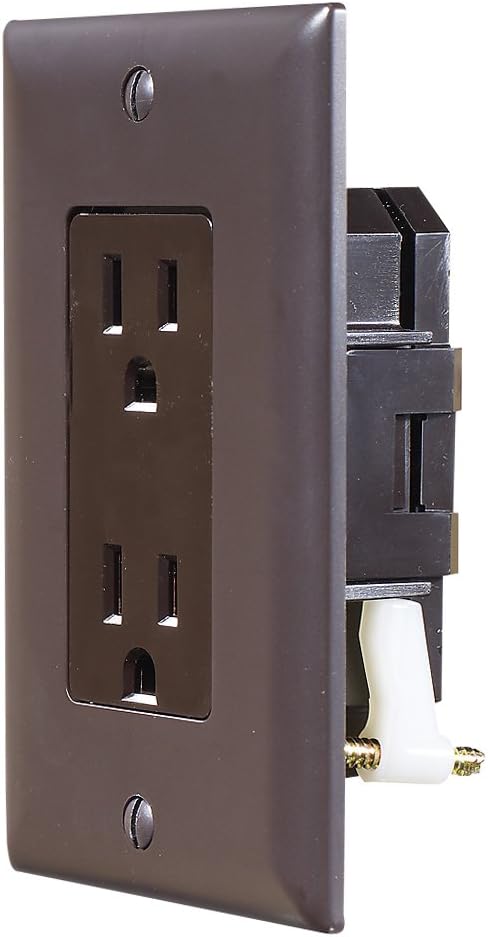 RV Designer S817, Self Contained Dual Outlet with Cover Plate, Black, AC Electrical : Automotive