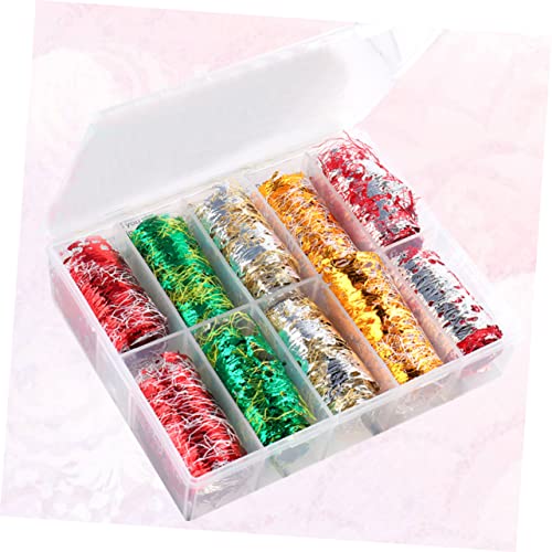 LALAFINA 1 Caixa De Transferência De Folha De Gel Metálico Decalques Para Unhas Decalques Para Água