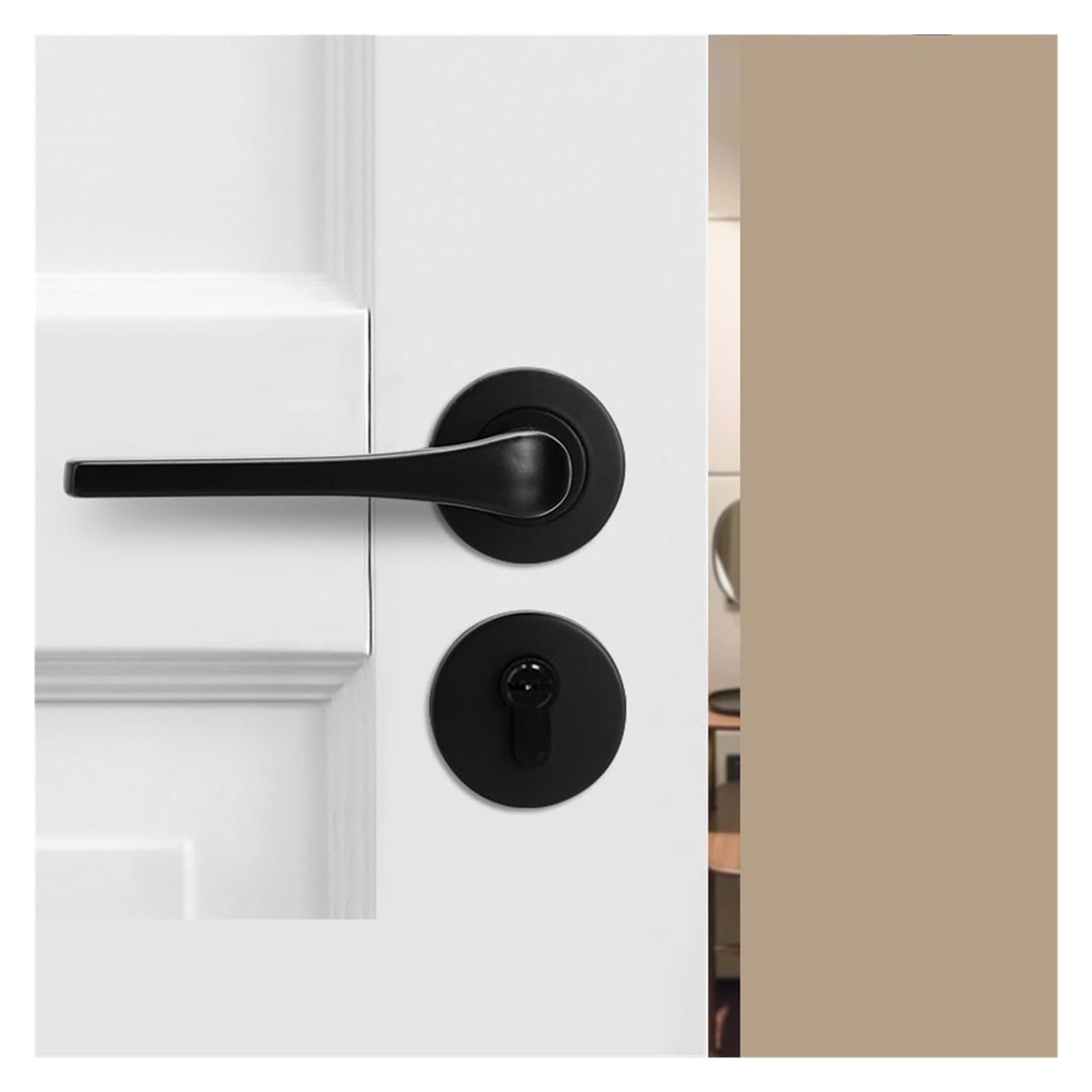 Cerradura de puerta interior de acero inoxidable con llave de seguridad E1