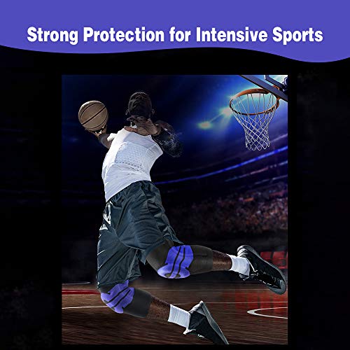 KKmoon 2 peças homens mulheres joelheiras joelheiras de compressão de apoio articular corrida caminh